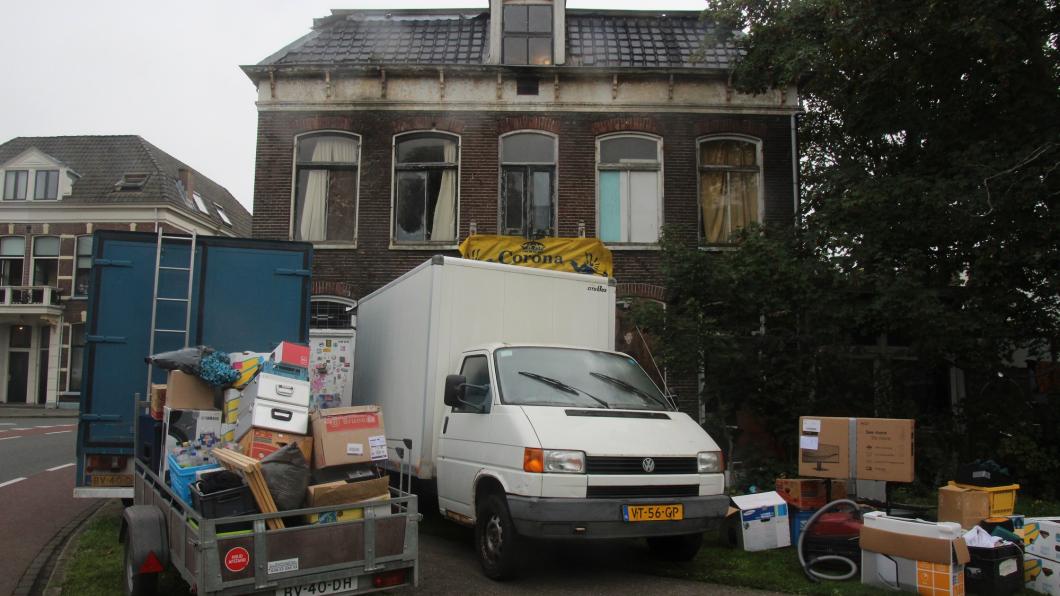 Ontruiming van de villa aan de Boven Havenstraat