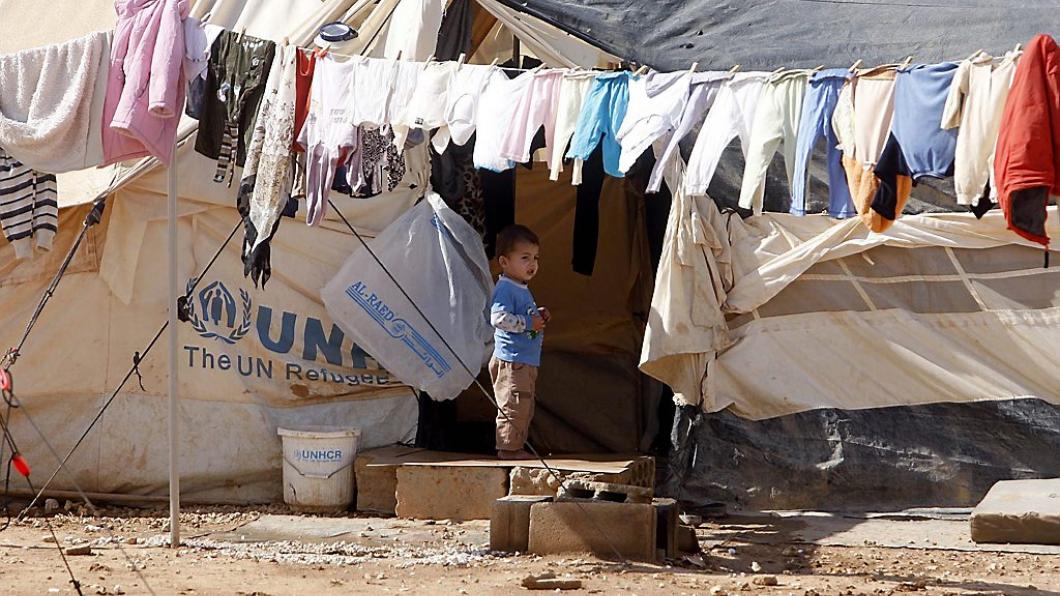 Vluchtelingenkamp bij de grens tussen Syrië en Jordanië Vluchtelingenkamp bij de grens tussen Syrië en Jordanië.jpg